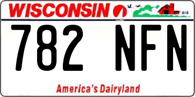 WI license plate 782NFN