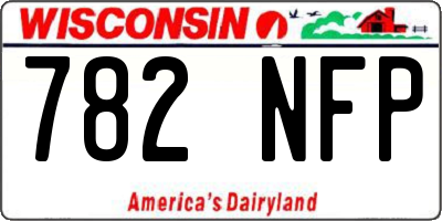 WI license plate 782NFP