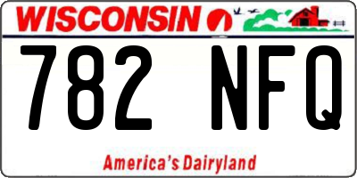 WI license plate 782NFQ