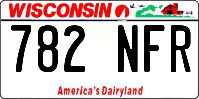 WI license plate 782NFR