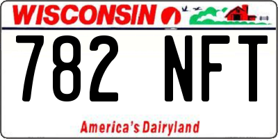 WI license plate 782NFT