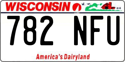 WI license plate 782NFU