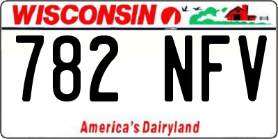 WI license plate 782NFV