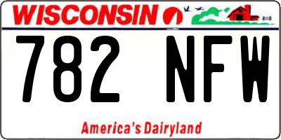 WI license plate 782NFW