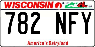 WI license plate 782NFY