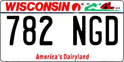 WI license plate 782NGD