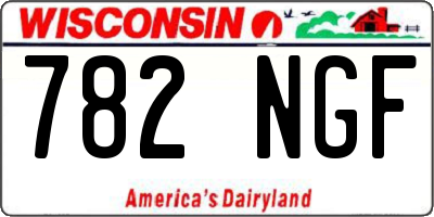 WI license plate 782NGF