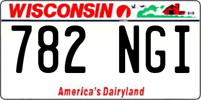 WI license plate 782NGI