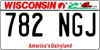 WI license plate 782NGJ