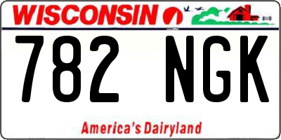 WI license plate 782NGK