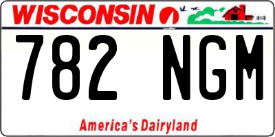 WI license plate 782NGM