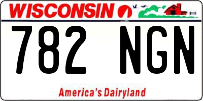 WI license plate 782NGN