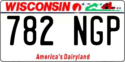 WI license plate 782NGP