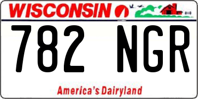 WI license plate 782NGR