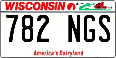WI license plate 782NGS