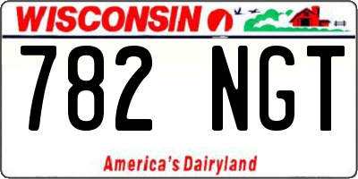 WI license plate 782NGT