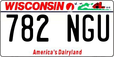 WI license plate 782NGU