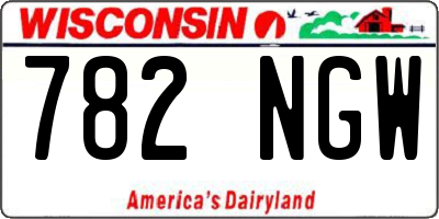 WI license plate 782NGW