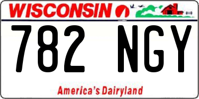 WI license plate 782NGY