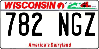 WI license plate 782NGZ