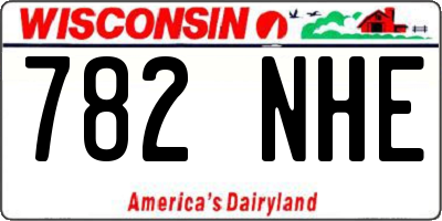 WI license plate 782NHE
