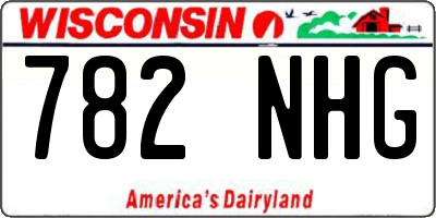 WI license plate 782NHG