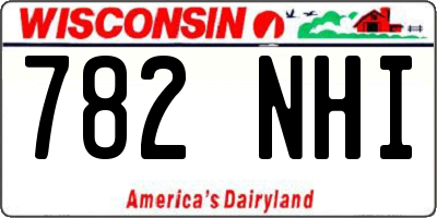 WI license plate 782NHI
