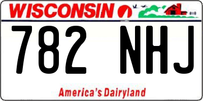 WI license plate 782NHJ