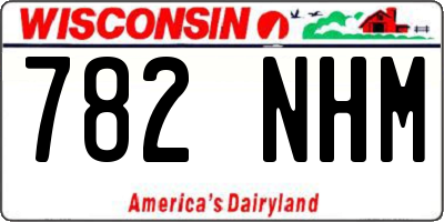 WI license plate 782NHM