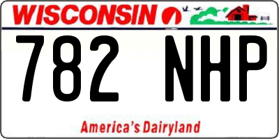 WI license plate 782NHP