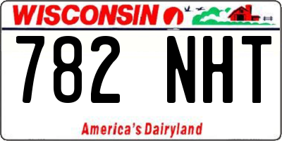 WI license plate 782NHT