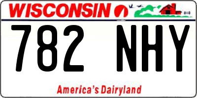 WI license plate 782NHY