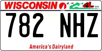WI license plate 782NHZ