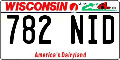 WI license plate 782NID