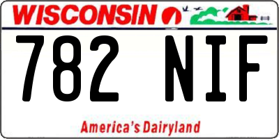 WI license plate 782NIF