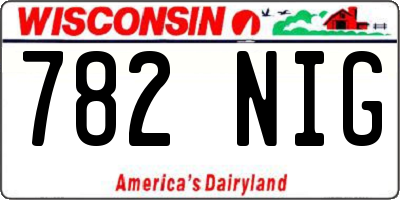 WI license plate 782NIG