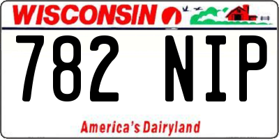 WI license plate 782NIP