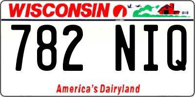 WI license plate 782NIQ