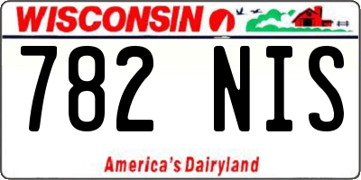 WI license plate 782NIS