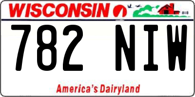 WI license plate 782NIW