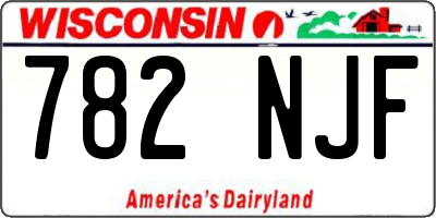 WI license plate 782NJF