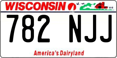 WI license plate 782NJJ