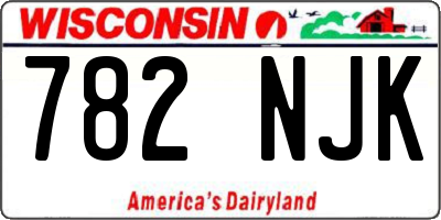 WI license plate 782NJK