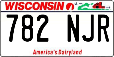 WI license plate 782NJR