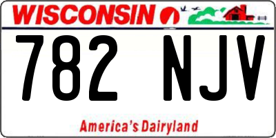 WI license plate 782NJV
