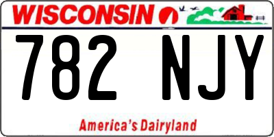 WI license plate 782NJY