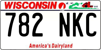 WI license plate 782NKC