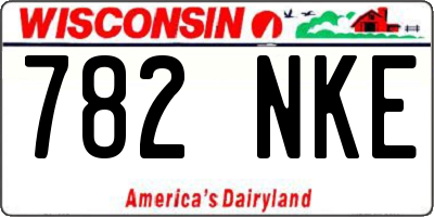 WI license plate 782NKE
