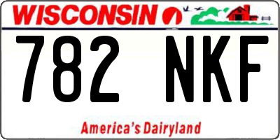 WI license plate 782NKF