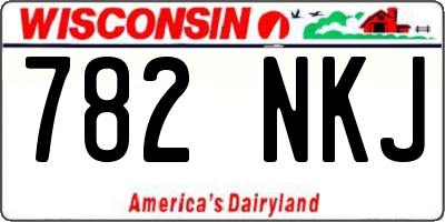 WI license plate 782NKJ